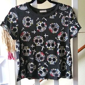 Girls Skull Face Shirt